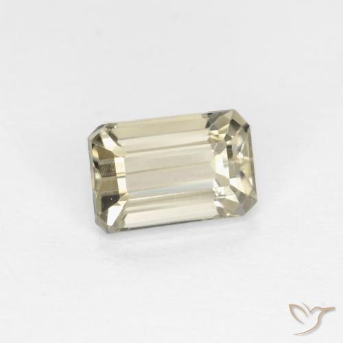 Diásporo con Cambio de Color Amarillo muy pálido natural de 0.95 ct, Corte Octágono / Esmeralda, VVS-VS