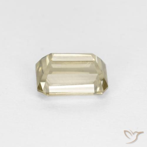 Diásporo con Cambio de Color Amarillo muy pálido natural de 0.95 ct, Corte Octágono / Esmeralda, VVS-VS