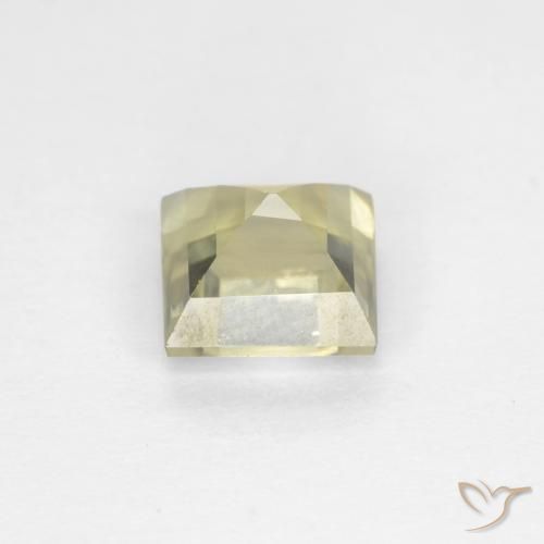 Diásporo con Cambio de Color Beige amarillo natural de 0.90 ct, Cuadrado, VVS-VS