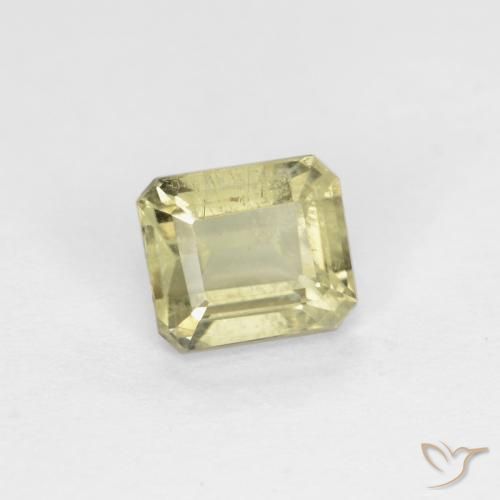 Diásporo con Cambio de Color Amarillo pálido natural de 0.78 ct, Corte Octágono / Esmeralda, VS-SI