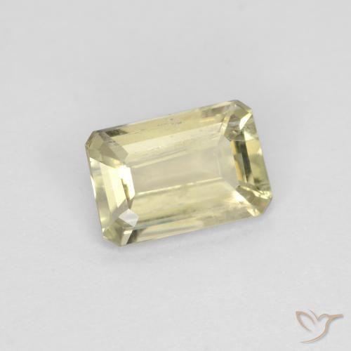 Diásporo con Cambio de Color Amarillo claro natural de 0.73 ct, Corte Octágono / Esmeralda, VS-SI