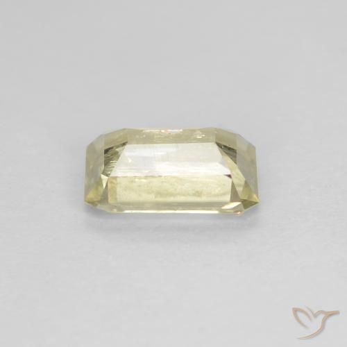 Diásporo con Cambio de Color Amarillo claro natural de 0.73 ct, Corte Octágono / Esmeralda, VS-SI