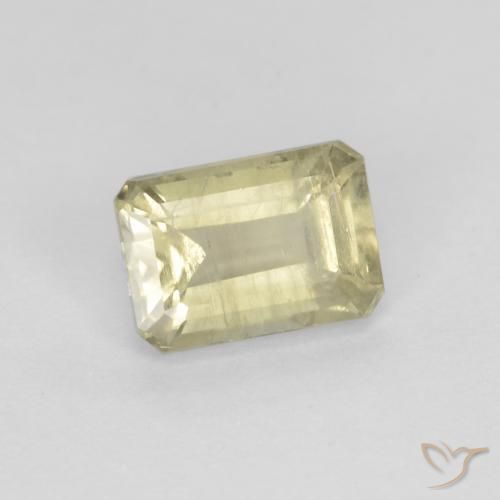 Diásporo con Cambio de Color Amarillo pálido natural de 0.76 ct, Corte Octágono / Esmeralda, VS-SI