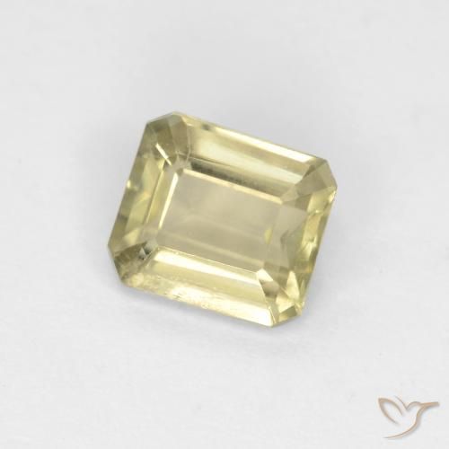 Diásporo con Cambio de Color Beige amarillo natural de 0.94 ct, Corte Octágono / Esmeralda, VS