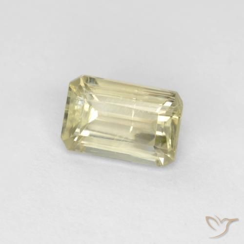 Diásporo con Cambio de Color Amarillo muy pálido natural de 0.78 ct, Corte Octágono / Esmeralda, VS