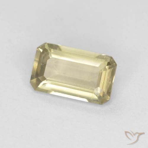 Diásporo con Cambio de Color Amarillo muy pálido natural de 0.90 ct, Corte Octágono / Esmeralda, VS