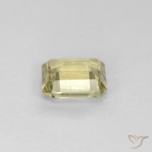Diásporo con Cambio de Color Amarillo muy pálido natural de 0.73 ct, Corte Octágono / Esmeralda, VS