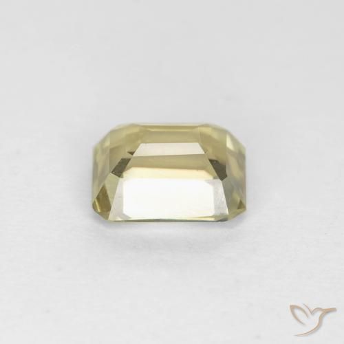 Diásporo con Cambio de Color Amarillo muy claro natural de 0.83 ct, Corte Octágono / Esmeralda, VS