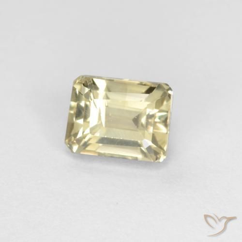 Diásporo con Cambio de Color Beige amarillo natural de 0.85 ct, Corte Octágono / Esmeralda, VS