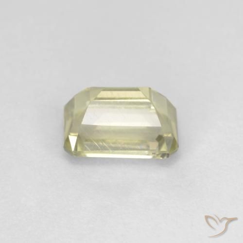 Diásporo con Cambio de Color Amarillo muy claro natural de 0.93 ct, Corte Octágono / Esmeralda, VVS-VS