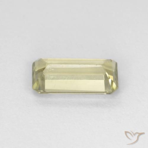 Diásporo con Cambio de Color Amarillo pálido natural de 0.81 ct, Corte Octágono / Esmeralda, VVS-VS