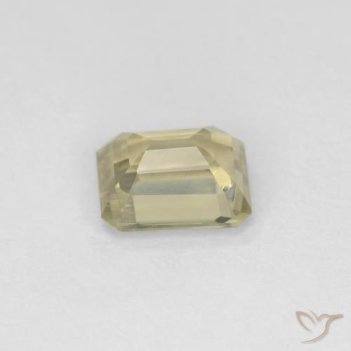 Diásporo con Cambio de Color Beige amarillo natural de 0.79 ct, Corte Octágono / Esmeralda, VS
