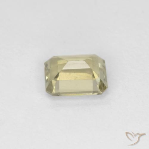 Diásporo con Cambio de Color Amarillo muy claro natural de 0.72 ct, Corte Octágono / Esmeralda, VS