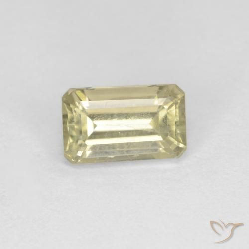 Diásporo con Cambio de Color Amarillo muy claro natural de 0.73 ct, Corte Octágono / Esmeralda, VS-SI