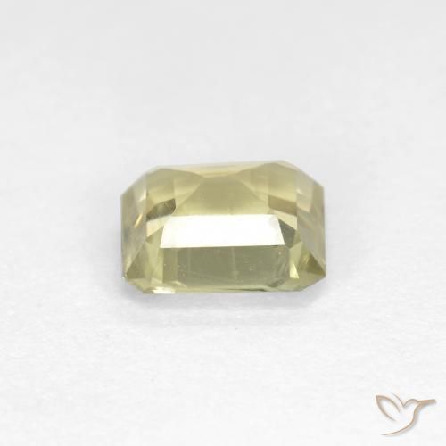 Diásporo con Cambio de Color Amarillo muy claro natural de 0.83 ct, Corte Octágono / Esmeralda, VS