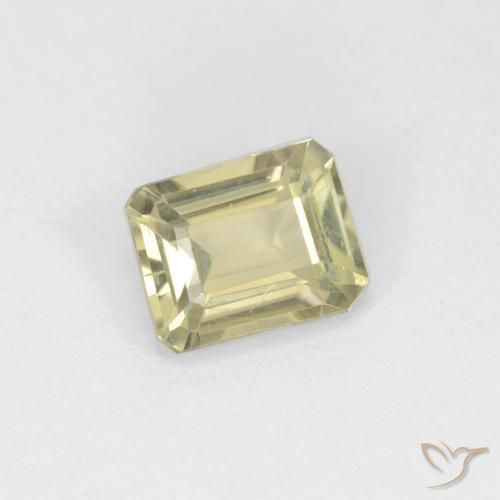 Diásporo con Cambio de Color Amarillo muy claro natural de 0.77 ct, Corte Octágono / Esmeralda, VS