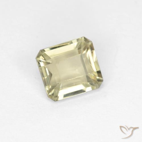 Diásporo con Cambio de Color Amarillo muy claro natural de 0.80 ct, Corte Octágono / Esmeralda, VS