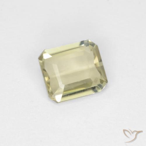 Diásporo con Cambio de Color Amarillo pálido natural de 0.70 ct, Corte Octágono / Esmeralda, VS