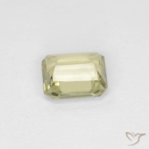 Diásporo con Cambio de Color Amarillo pálido natural de 0.70 ct, Corte Octágono / Esmeralda, VS