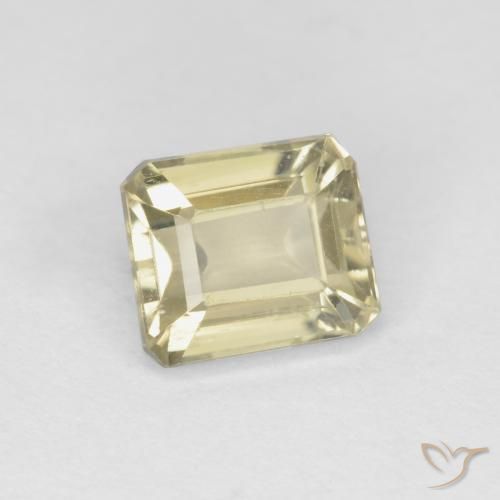 Diásporo con Cambio de Color Amarillo claro natural de 1.18 ct, Corte Octágono / Esmeralda, VS