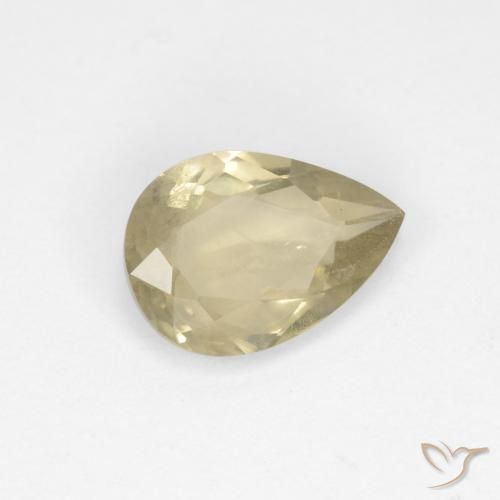 Diásporo con Cambio de Color Amarillo claro natural de 1.34 ct, En forma de pera, VS