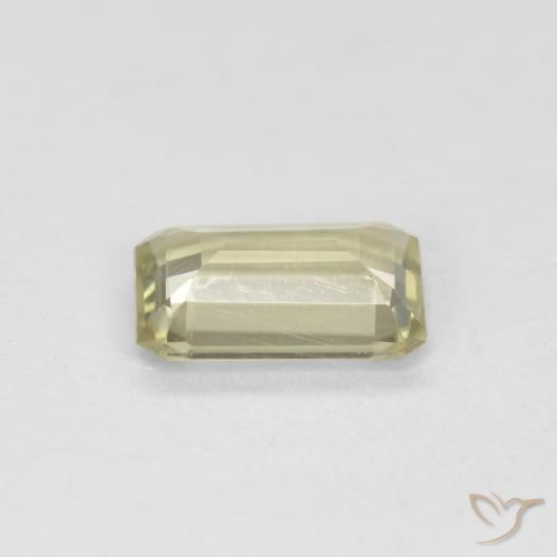 Diásporo con Cambio de Color Amarillo medio natural de 0.58 ct, Corte Octágono / Esmeralda, VS