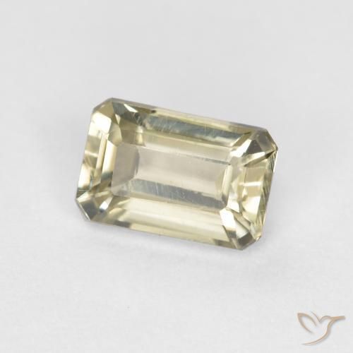Diásporo con Cambio de Color Amarillo pálido natural de 0.63 ct, Corte Octágono / Esmeralda, VS