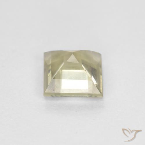 Diásporo con Cambio de Color Amarillo pálido natural de 0.50 ct, Cuadrado, VS