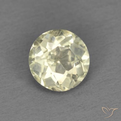 Diásporo con Cambio de Color Amarillo muy claro natural de 0.45 ct, Redondo, VS