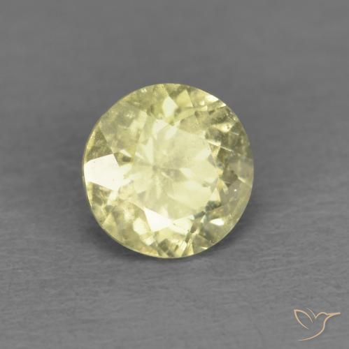Diásporo con Cambio de Color Amarillo claro natural de 0.48 ct, Redondo, VS