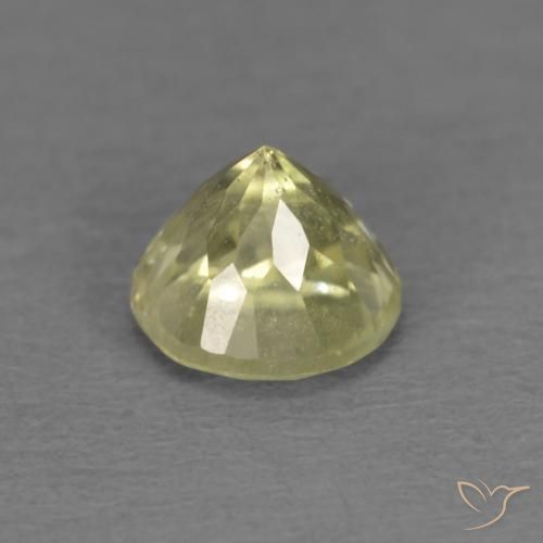 Diásporo con Cambio de Color Amarillo claro natural de 0.48 ct, Redondo, VS