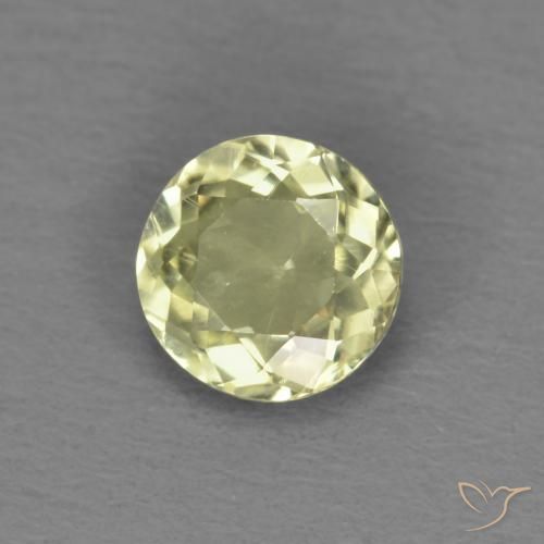 Diásporo con Cambio de Color Amarillo claro natural de 0.52 ct, Redondo, VS
