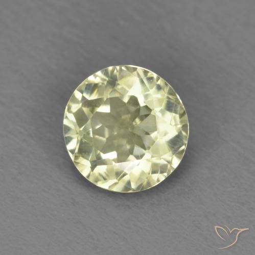 Diásporo con Cambio de Color Amarillo claro natural de 0.56 ct, Redondo, VS
