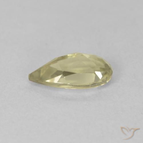 Diásporo con Cambio de Color Amarillo medio natural de 0.76 ct, En forma de pera, VVS