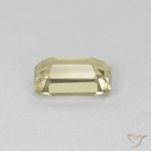 Diásporo con Cambio de Color Amarillo claro natural de 0.93 ct, Corte Octágono / Esmeralda, VVS