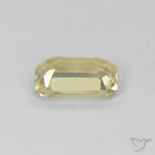 Diásporo con Cambio de Color Amarillo claro natural de 0.74 ct, Corte Octágono / Esmeralda, VVS