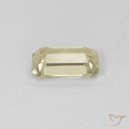 Diásporo con Cambio de Color Amarillo suave natural de 0.81 ct, Corte Octágono / Esmeralda, VVS