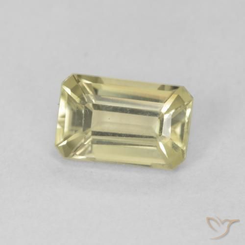 Diásporo con Cambio de Color Amarillo claro natural de 0.79 ct, Corte Octágono / Esmeralda, VVS