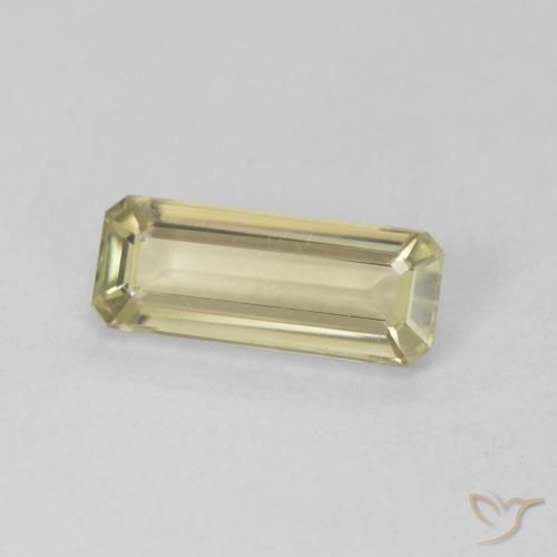 Diásporo con Cambio de Color Amarillo claro natural de 1.31 ct, Corte Octágono / Esmeralda, VVS