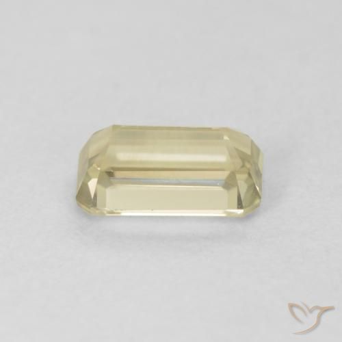 Diásporo con Cambio de Color Amarillo suave natural de 0.74 ct, Corte Octágono / Esmeralda, VVS