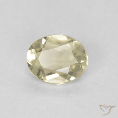 Diásporo con Cambio de Color Amarillo claro natural de 0.32 ct, Ovalada, VVS