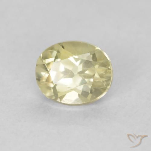 Diásporo con Cambio de Color Amarillo claro natural de 0.43 ct, Ovalada, VS