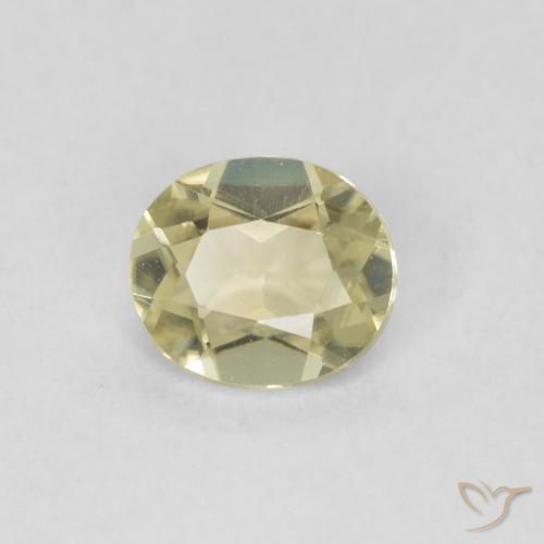 Diásporo con Cambio de Color Amarillo claro natural de 0.30 ct, Ovalada, VVS