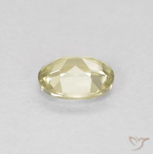 Diásporo con Cambio de Color Amarillo claro natural de 0.30 ct, Ovalada, VVS