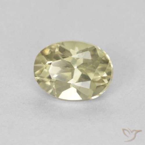 Diásporo con Cambio de Color Amarillo claro natural de 0.47 ct, Ovalada, VVS