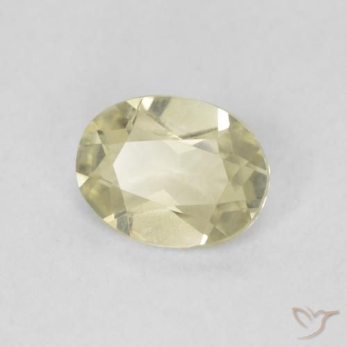 Diásporo con Cambio de Color Amarillo claro natural de 0.36 ct, Ovalada, VVS