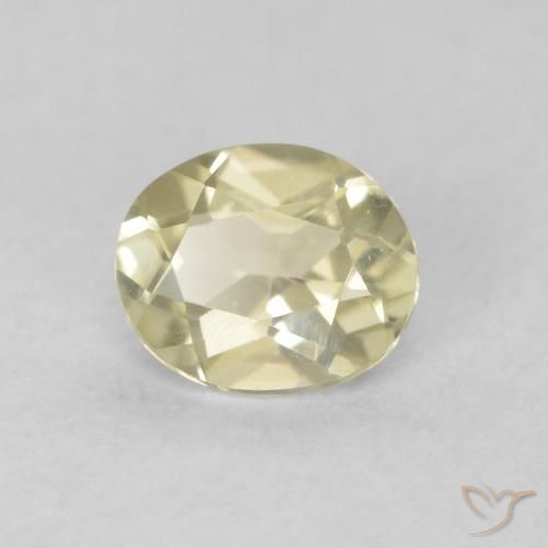 Diásporo con Cambio de Color Amarillo claro natural de 0.43 ct, Ovalada, VVS
