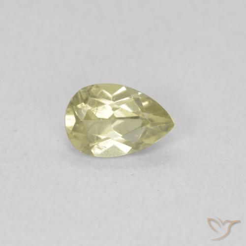 Diásporo con Cambio de Color Amarillo medio natural de 0.44 ct, En forma de pera, VS
