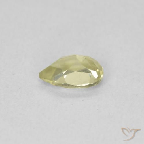 Diásporo con Cambio de Color Amarillo medio natural de 0.44 ct, En forma de pera, VS