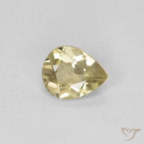 Diásporo con Cambio de Color Amarillo claro natural de 0.60 ct, En forma de pera, VS